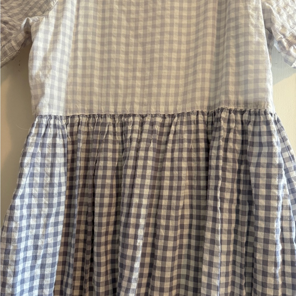 Madewell Patchwork Gingham Button-Front Tiered Mi… - image 6